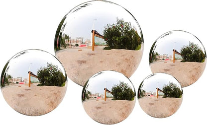 Stainless Steel Gazing Globe Mirror Ball (12inch,Silver)