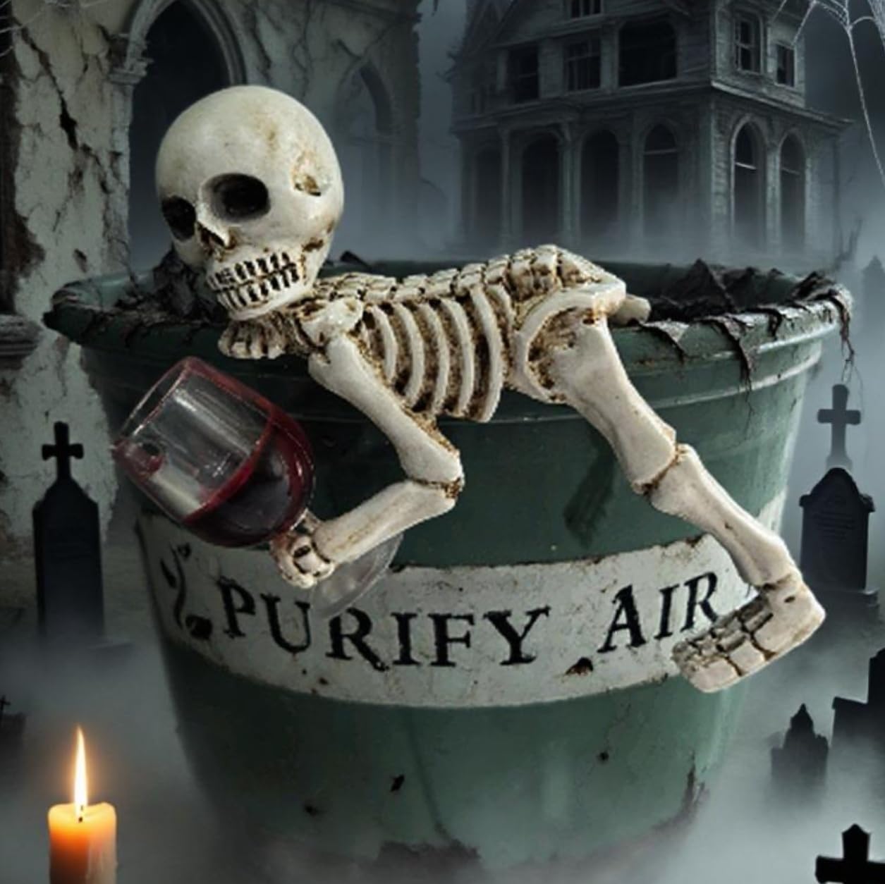 3 pieces Halloween skeleton flowerpot plant decoration, creepy Halloween statue skeleton suitable for flower, courtyard, lawn, cemetery decoration, haunted house props indoor/outdoor decoration
