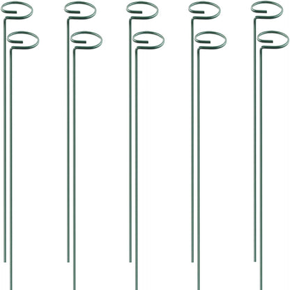 HiGift 10 Pack 24 inch Plant Stakes and Supports, Metal Flower Stakes for Potted Plant Indoor, Garden Stakes for Tall Plant Single Stem Flowers Amaryllis Tomatoes Peony Lily Rose (61 cm Long)