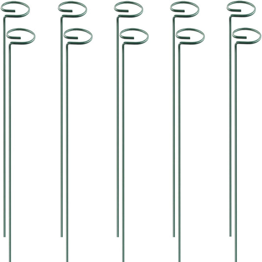 HiGift 10 Pack 24 inch Plant Stakes and Supports, Metal Flower Stakes for Potted Plant Indoor, Garden Stakes for Tall Plant Single Stem Flowers Amaryllis Tomatoes Peony Lily Rose (61 cm Long)