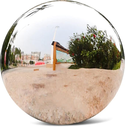 Stainless Steel Gazing Globe Mirror Ball (10inch,Silver)