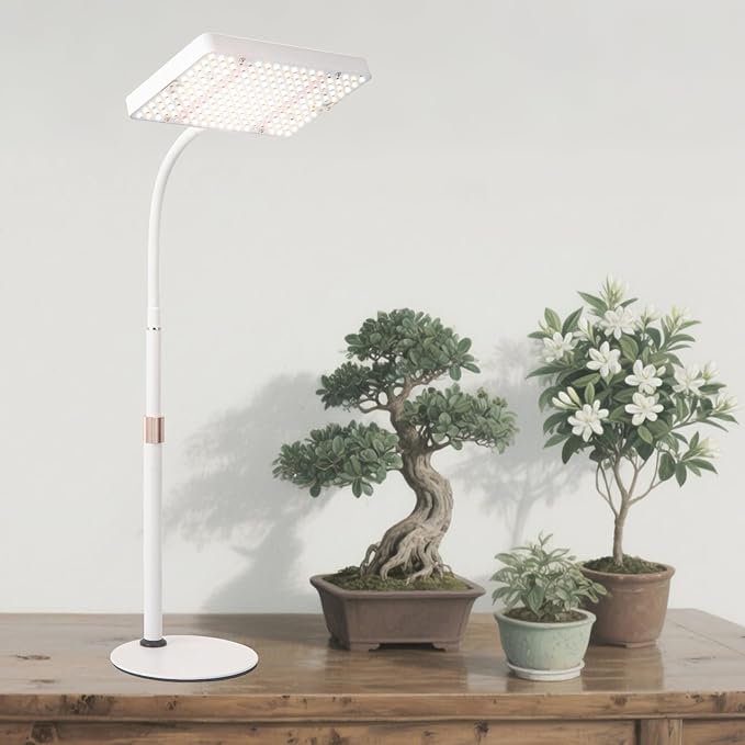 Tabletop Grow Light with Timer, Bright Desk Grow Lights for Indoor Plants, Seed Starting, Seedlings, Bonsai, Succulent, Cactus, Vegetables, 16"-24" Height Adjustable, Daisy Chain Function