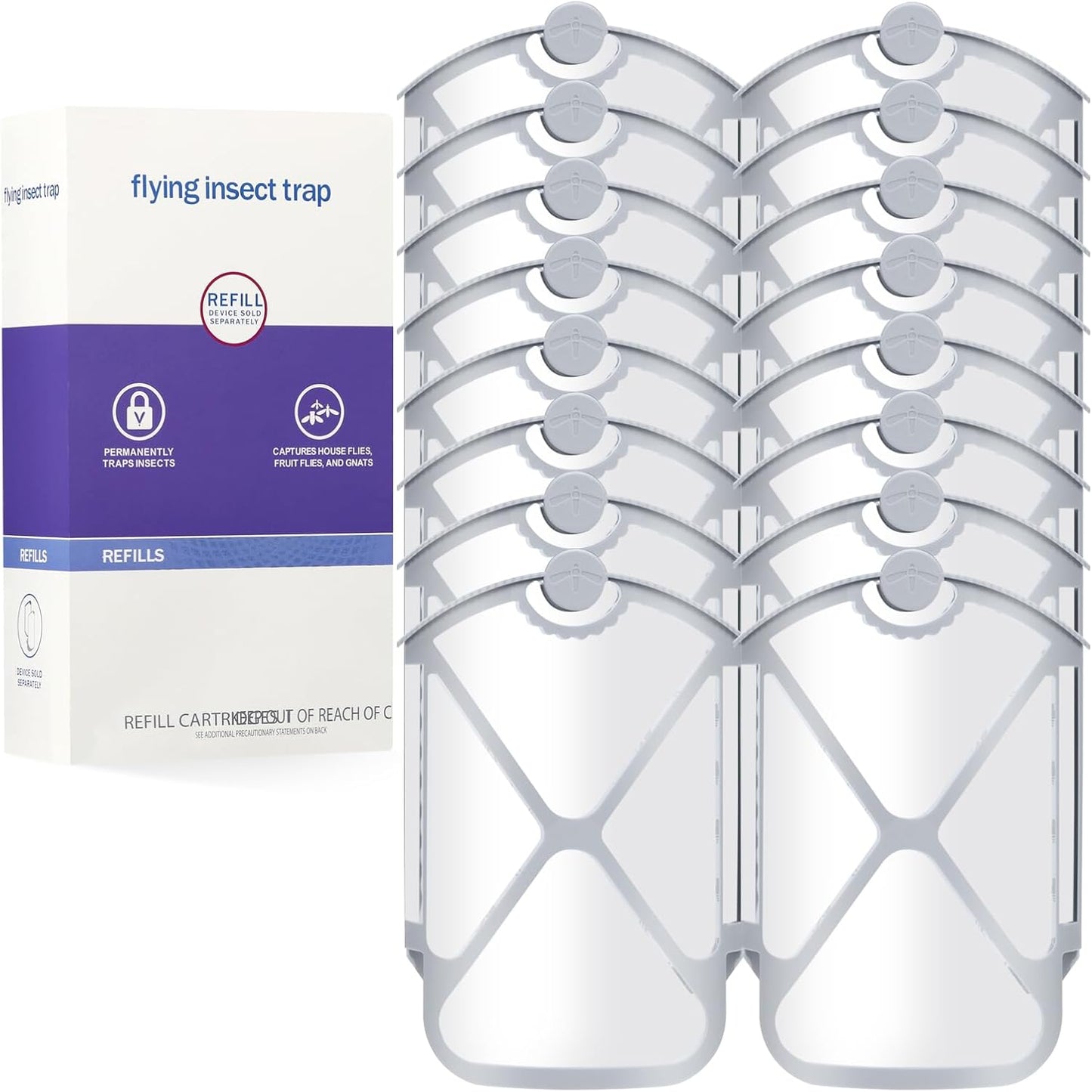 Flying Insect Trap Refills & 16 Cartridges, Compatible with ZEVOM364A Refill (16 Cartridges)