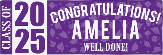 Let's Make Memories Personalized Graduation Banner Class of 2025 - Graduation Party Decorations