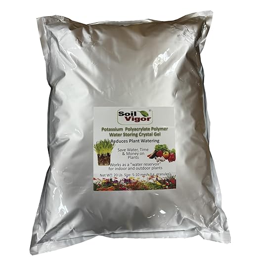Commercial Grade Super Absorbent Polymer Potassium Based Water Crystal (20 Pound)