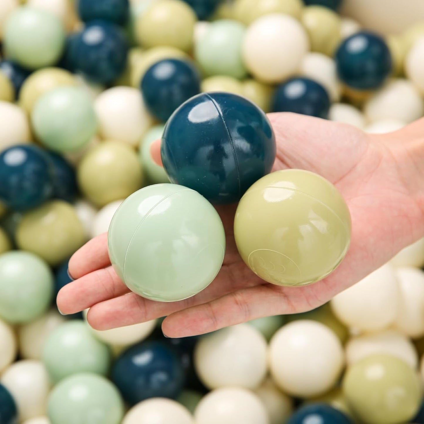 TRENDPLAY Plastic Balls for Ball Pits 2.2 Inch, Pack of 50 100 200 500 Hollow Balls, Perfect for Toddler Baby Pools,Party,Festival Decoration