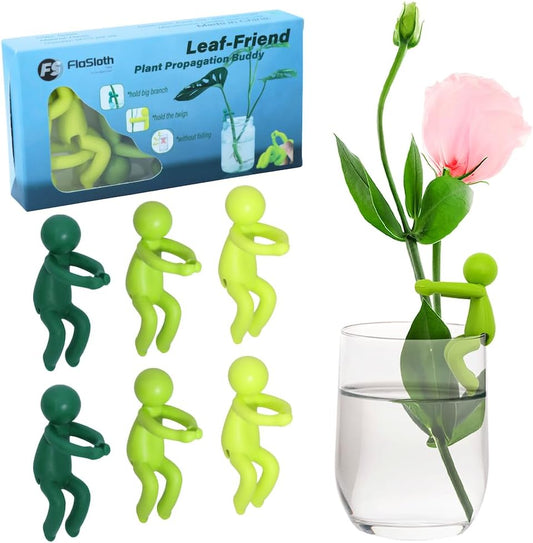 Plant Propagation Buddy - Cute Plant Support for Sprouts, Stems, and Cuttings; 6PCS Leaf Friend Plant Stem Support；Fun and Decorative Indoor Accessories; Ideal Gifts for Plant Lovers