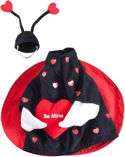 Fox Valley Traders Gaggleville Love Bug Goose Outfit, Fits Large 23" H Statue, Valentine Ladybug Costume for Lawn Décor, Polyester