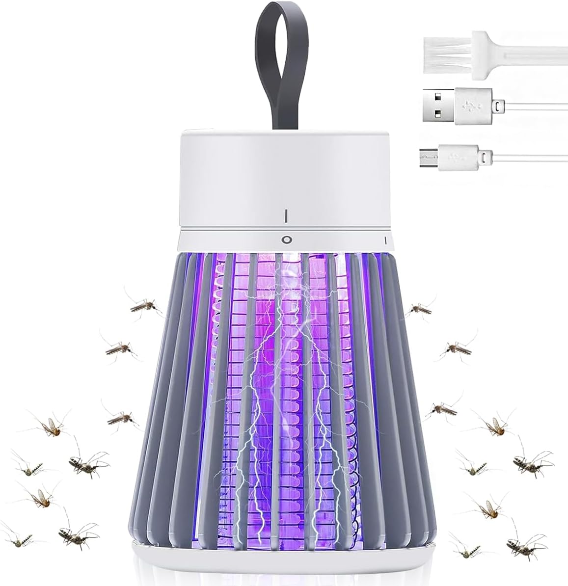 Mosquito Killer Lamp,Portable UV Bug Zapper Insect Trap for Indoor/Outdoor,USB-Powered with Grid for Camping,Patio,Home