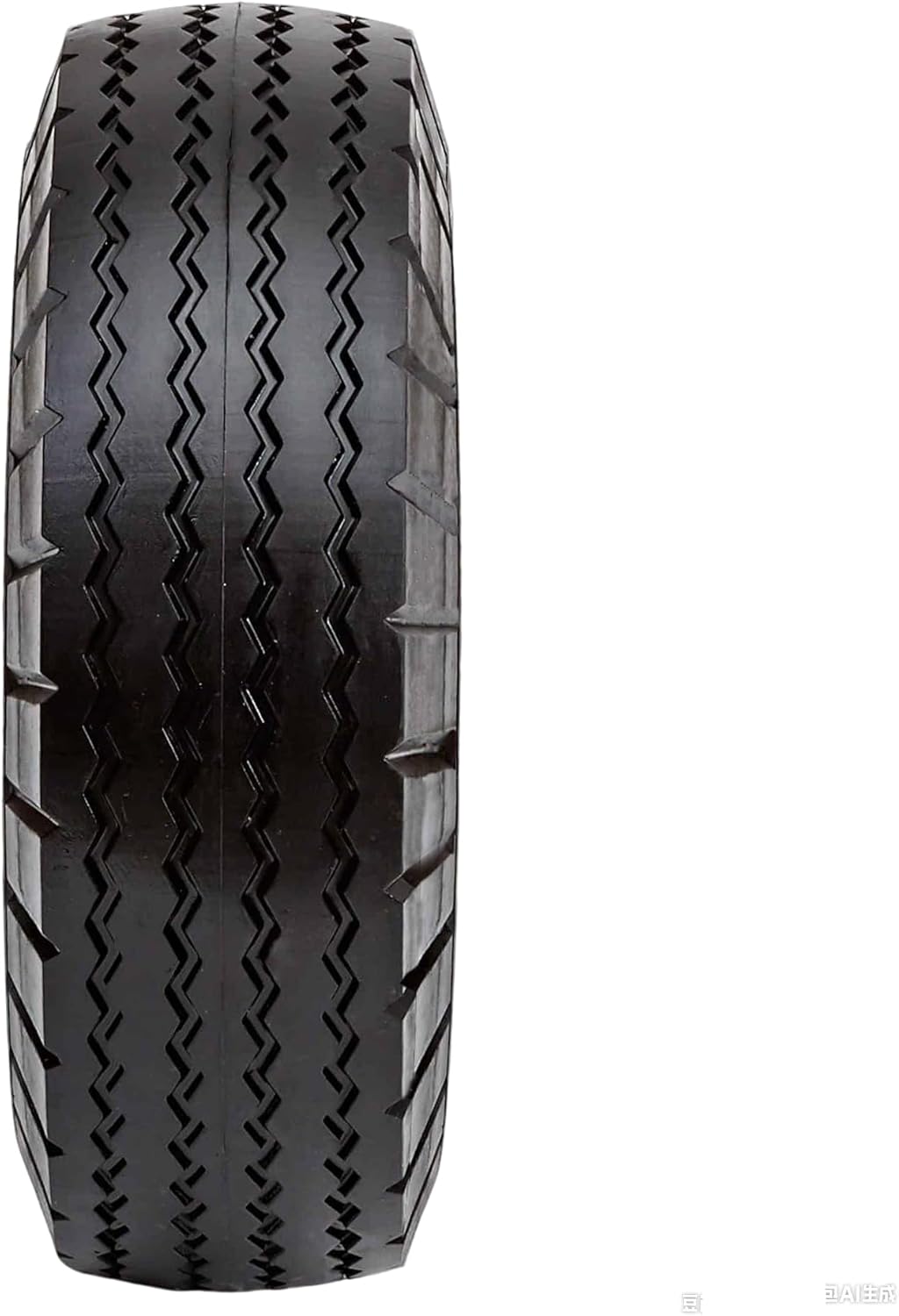Flat Free 4.10/3.50-4 Tire with 1/2 Axle Bore, 3-4” Center Hub 10 inch Solid Tire Replacement for Hand Truck/Wagon/Garden Cart/Wheelbarrow/Dolly(Set of 2)
