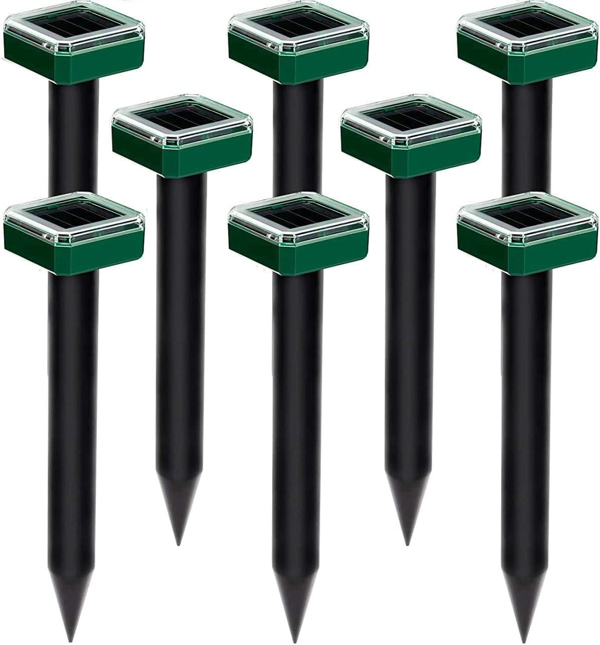 8 Pack Mole Repellent Solar Powered, Upgrade 2025 Waterproof Ultrasonic Gopher Vole Repellent Outdoor, Rat, Squirrel, Skunk, Repellent for Lawn Garden & Yard