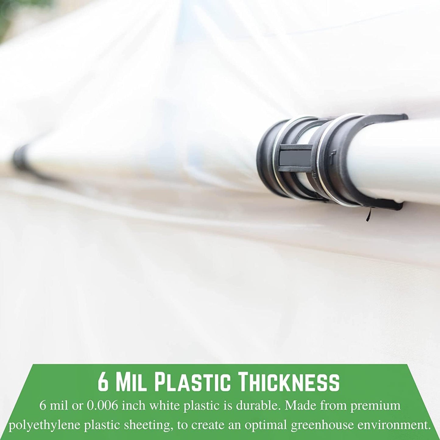 Farm Plastic Supply - White Greenhouse Plastic Sheeting - 6 mil - (32' x 40') - 4 Year UV Resistant Poly Greenhouse Film, 55% Light Transmission Hoop House Cover for Gardening, Agriculture