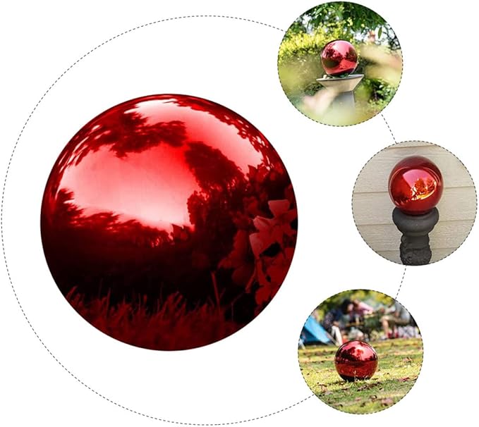 Stainless Steel Polished Gazing Ball Reflective Garden Mirror Sphere Decor for Outdoor Spaces Durable Metal Ball for Elegant Home and Garden Decoration 5.89inch