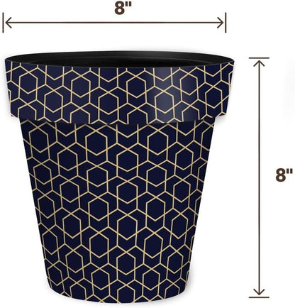 Briarwood Lane Blue Geometric Small Planter