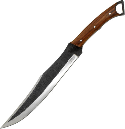 Fixed-Blade Full Tang 1075 High-Carbon-Steel Blade Hunting-Machete for Cutting Splitting (Brown-1)