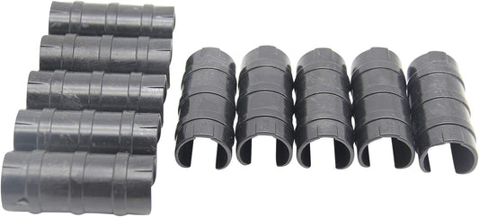 Garden Buildings Tube Clip 1.26 inch Black Greenhouse Clips Greenhouse Frame Pipe Tube Film Clip Connector Kit Pack of 10, Can Clamping Something Outer Diameter of 1.22-1.3in