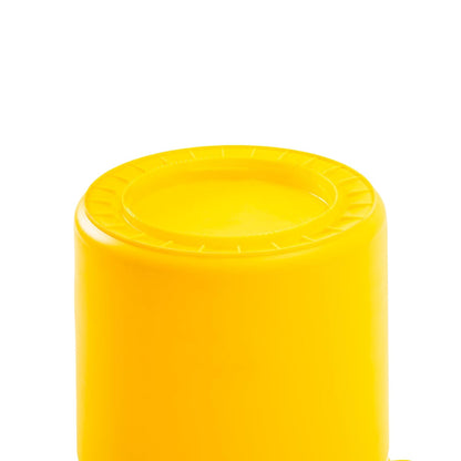 20 Gallon Trash Can With Lid Round Ingredient Storage Containers Recycling Bin Kitchen Garbage Can Office Garbage Can Trash Barrel Plastic Barrel Yard Waste Bin Outdoor Trashcan (2, Yellow)