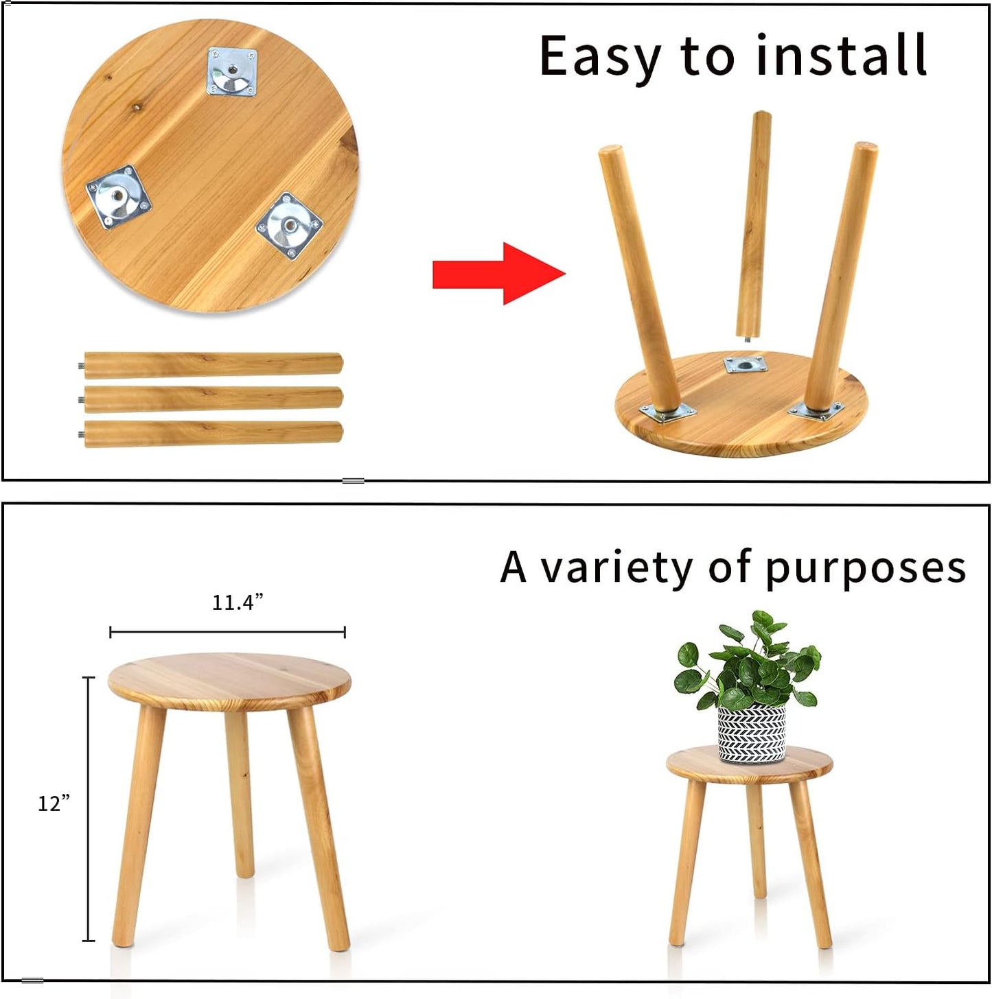 Plant Stand stool for Plant Small Plants Stand - Plant Table Mid Century Plant Stands