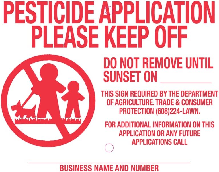 Lawn Treatment Application Stakes & Wisconsin Signs (Premium Style Stakes / 1,000 pc. Pack)