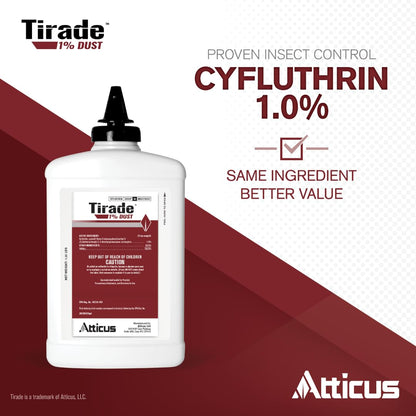 Atticus Tirade 1% Dust Insecticide (1.25 lb) - Ready-to-Use Insect Killer - Indoor and Outdoor Control of Ants, Bees, Wasps, Hornets, Cockroaches and Many Other pests