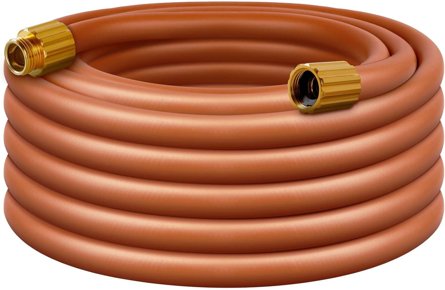 Worth Short Lead-in Hybrid Garden Hose 5/8 in. x 25 ft. -Kink Free, No Leaking, Male/Female Fittings -Heavy Duty Durable Flexible Lightweight Water Pipe -Brass Aluminum Ends for Household & Yard Use
