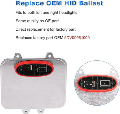 O-NEX HID Ballast for BMW X5 X6 (2010-2012) – Direct Replacement 5DV00961000 / 5DV00972000 – D1S 35W Xenon Headlight Control Module (Fits Buick Regal, Saab 9-5)
