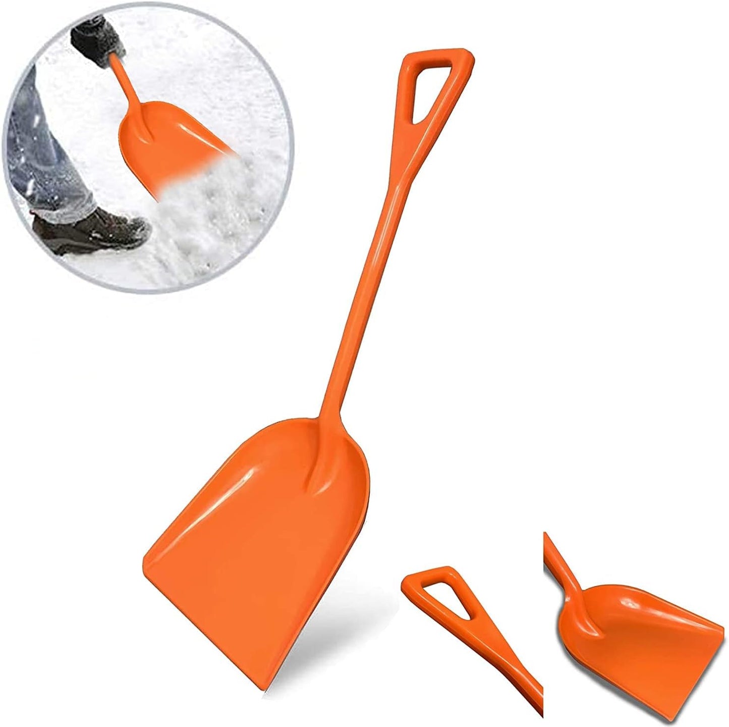 Ashman Plastic Snow Shovel with Durable Multi-Purpose Snow Plastic Shovel (2 Pack)