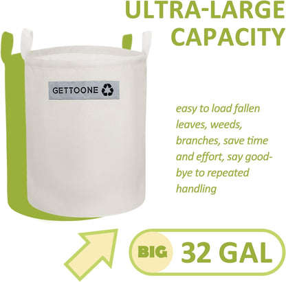 Lawn Garden Clippings Bags Yard Waste Bins Reusable Bags Leaf Container and Trash Bag With Two Carry Handles Two Size (Bigger size)