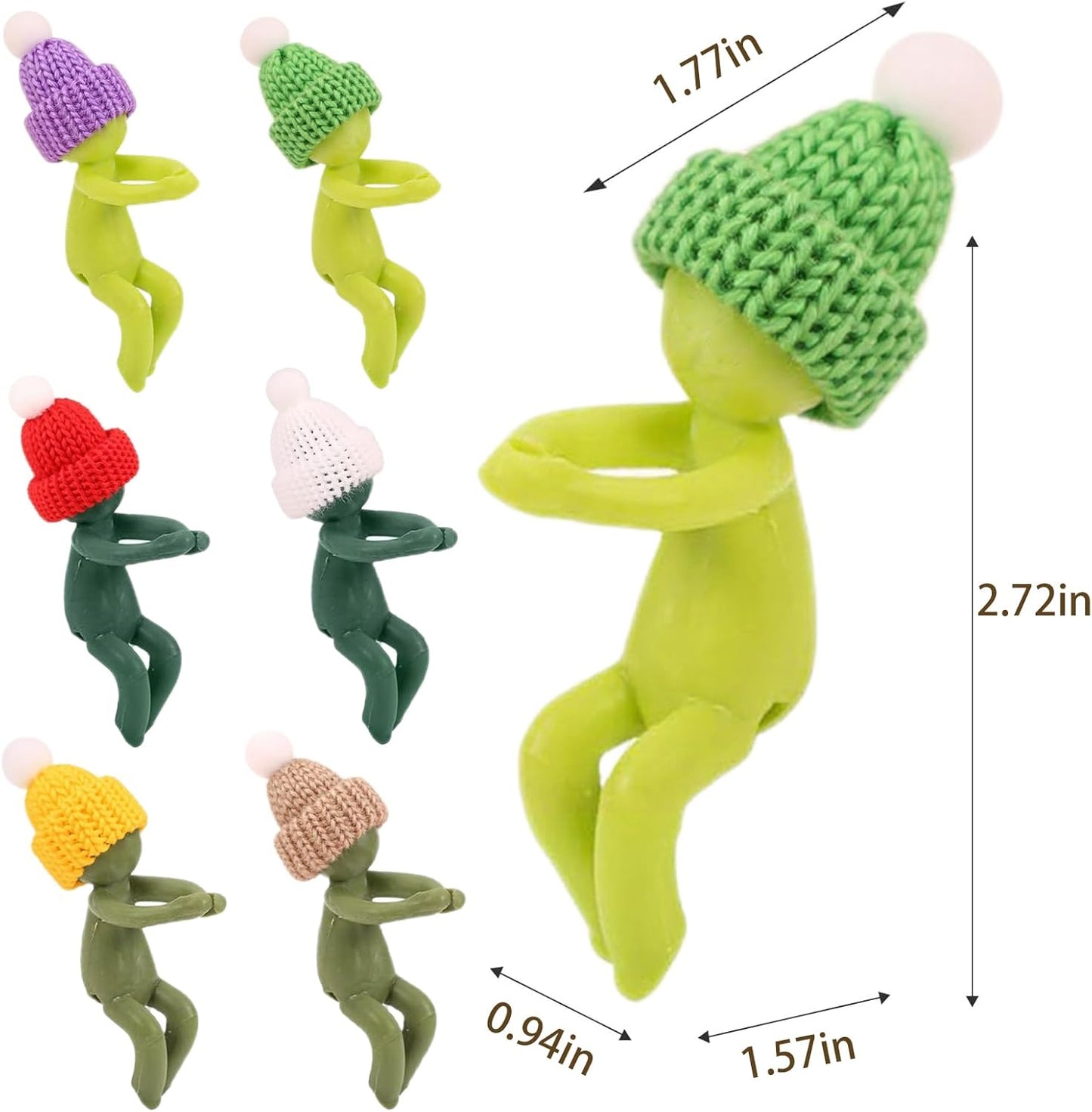 6PCS Plant Propagation Buddy, Plant Cutting Holders for Sprouts and Stems, Plant Supports Come with Colorful & Christmas Hats, Ideal for Decorating Indoor Garden and Propagation Station (Colorful)