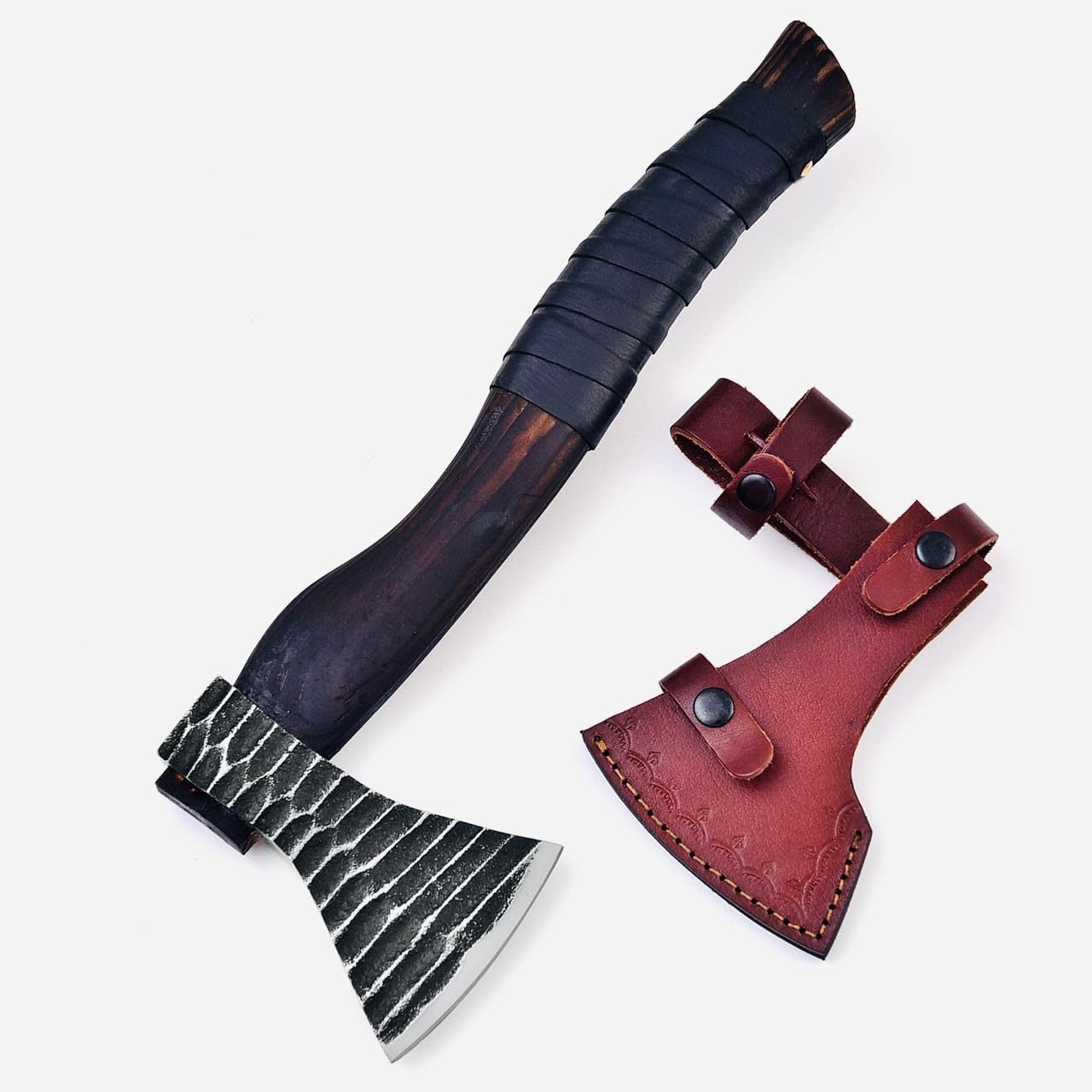 Poshland Custom Handmade Axe/Leather Cover - Vertical Carry, Multipurpsoe Tool