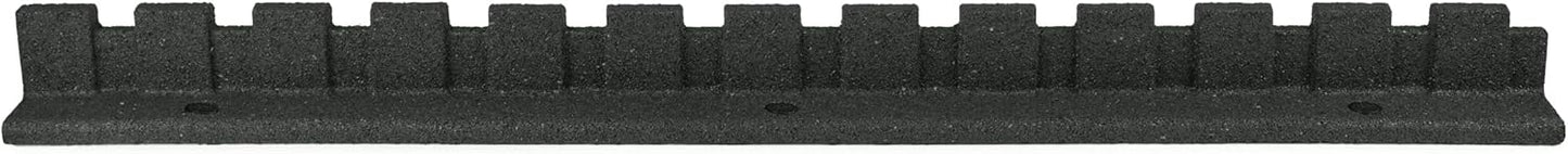 Playsafer L-Shaped Flexible Rubber Castle Edger for Lawns Landscaping and Playgrounds | Easy No Dig Installation (6 Pack, Dark Gray)