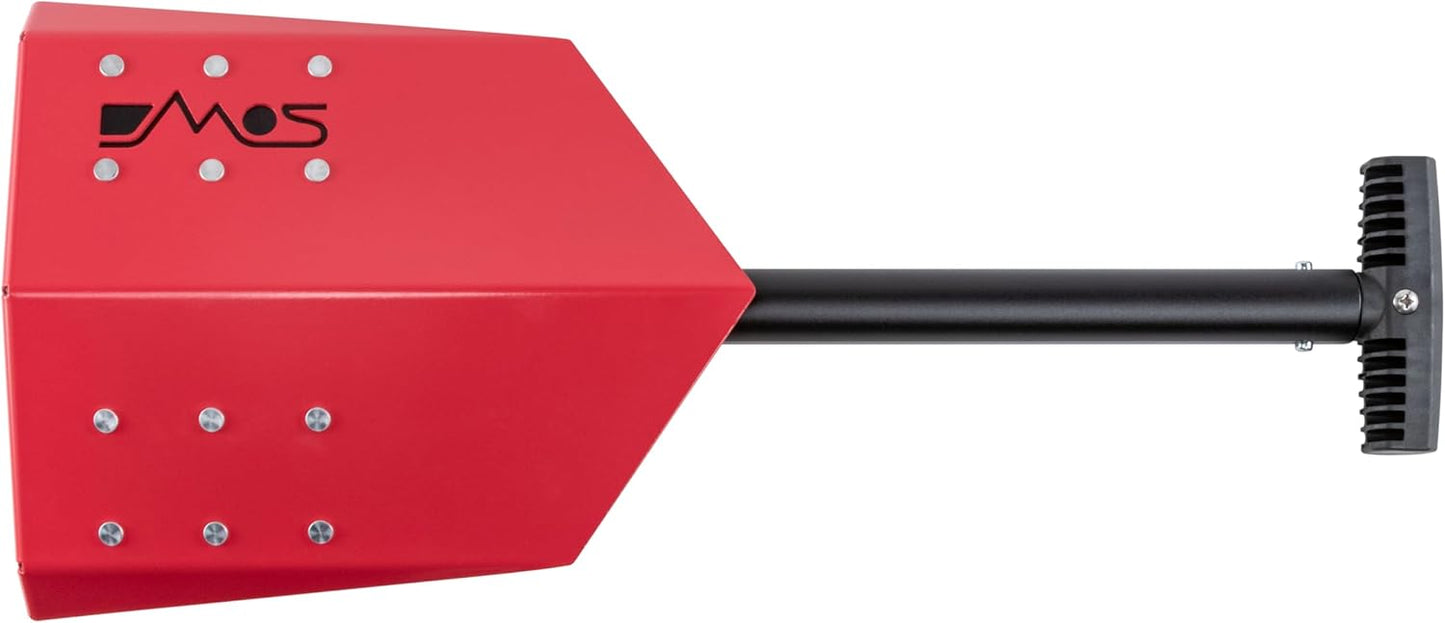 DMOS Delta Shovel - Collapsible Heavy-Duty Steel Folding Shovel for Camping, Overlanding, Survival, Military, Hunting, & Off-Road Use - Racing Red - Regular