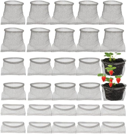 3 Gallon Go-pher and V-ole Proof Wire Baskets 32 Pcs, 3 Gallon Stainless Steel Plant Root Guard Go-pher Mesh Baskets Wire Cage for Underground for Garden Berries Vegetables Fruit Protection
