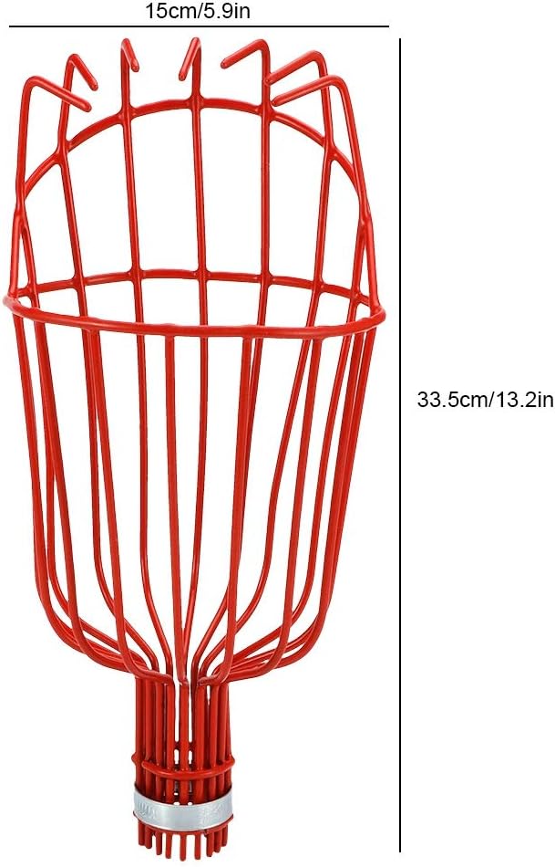 Garden Greenhouse Gardening Farm Steel Tree Fruit Picker Catcher Tool for Harvest Picking a Fruits Included o PickerFruits Picking ToolFruits CatcherFarm PickerSteel
