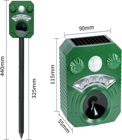 Cat Squirrel Repellent Outdoor Electric Devices with Motion Sensor,Animal Scare Away Raccoon Rabbit Deterrent Deer Armadillo Fox Coyote Skunk Repellent for Yard Patio Lawn Garden