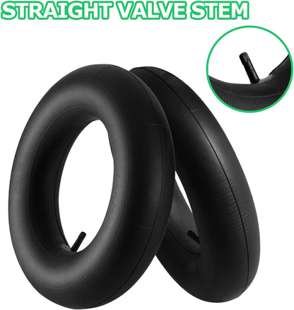4.80/4.00-8" Inner Tube with Straight Valve Stem (2-Pack) - Heavy Duty Replacement Tire Tubes for Wheelbarrows, Mowers, Hand Trucks, Dollies