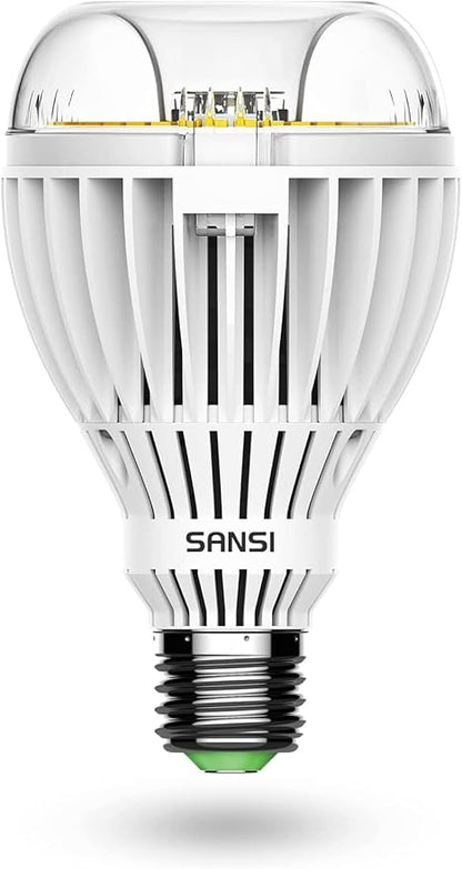 SANSI 350W Equivalent A21 LED Light Bulbs, 5500 Lumens 5000K Daylight Light Bulbs, Non-Dimmable E26 Bulb w/Ceramic Technology, 22.5 Years Lifetime, 36W Power Energy Saving LED Bulb for Home Workspace