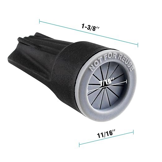 Litoexpe 50 Pieces Waterproof Wire Connectors, Waterproof Wire Nuts Black Direct Burial Wire Nuts for Outdoor Landscape Lighting, Irrigation Valves, 0.93 x 0.47 Inch