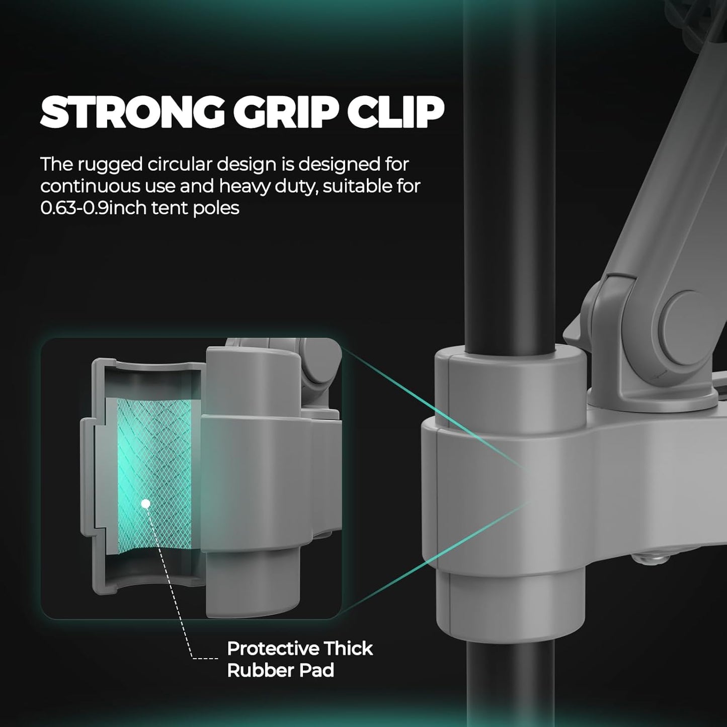 MARS HYDRO Updated 2-Pack M6 Grow Tent Fan, A powerful Oscillating Clip Fan with Low Noise for Hydroponic Plants and Ventilation Circulation with convenient APP/WiFi Control.