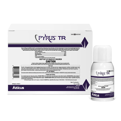 Atticus Pyrus TR Greenhouse Fogger (12 Pack) - Total Release Pyrethrin Insecticide/Miticide - Controls Mites, Thrips, Aphids, Whiteflies, Fungus Gnats (Packaging May Vary)