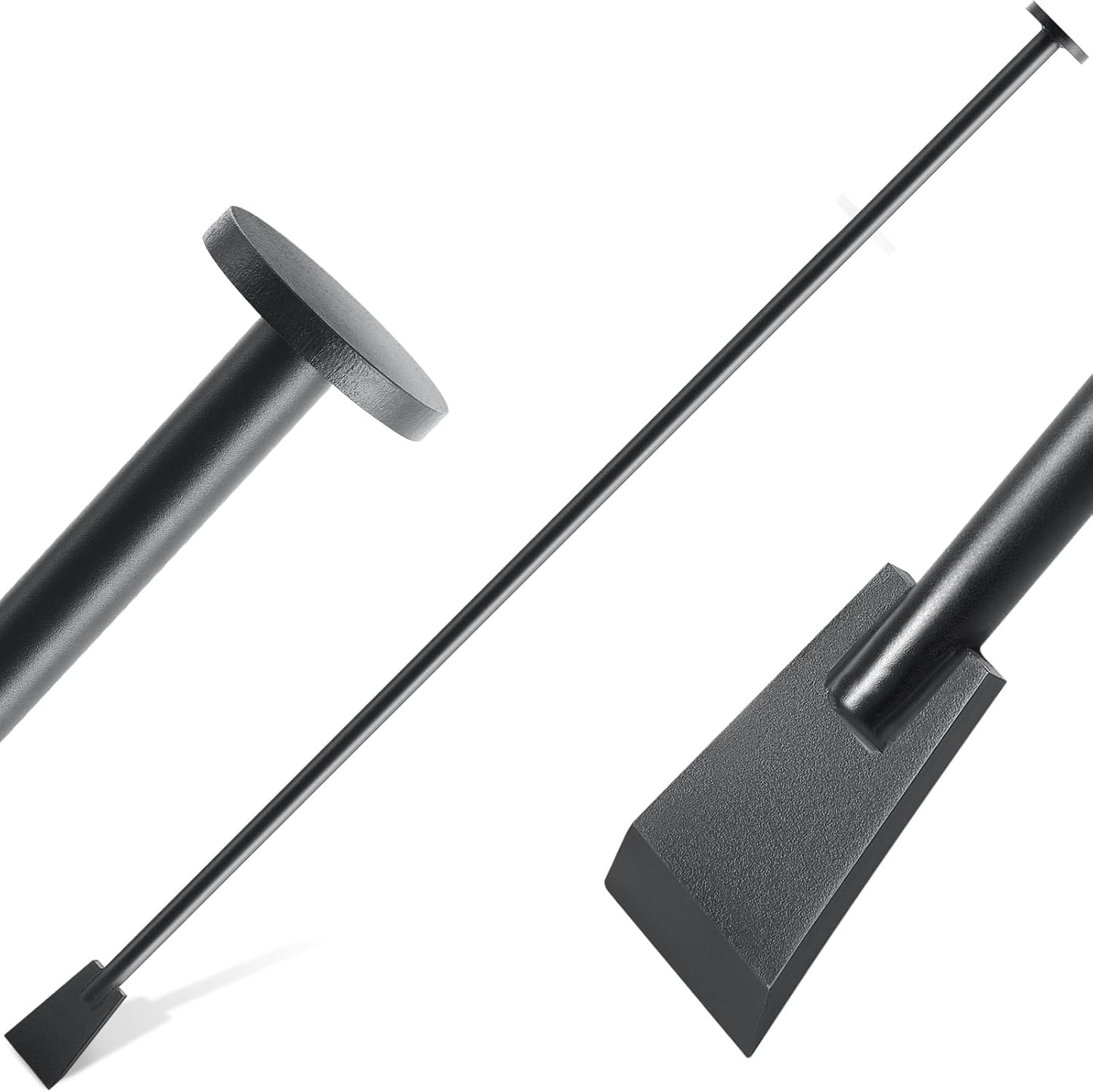 69 Inch Tamping and Digging Bar Steel Bars Post Hole Digger Tamping Bar (Black)
