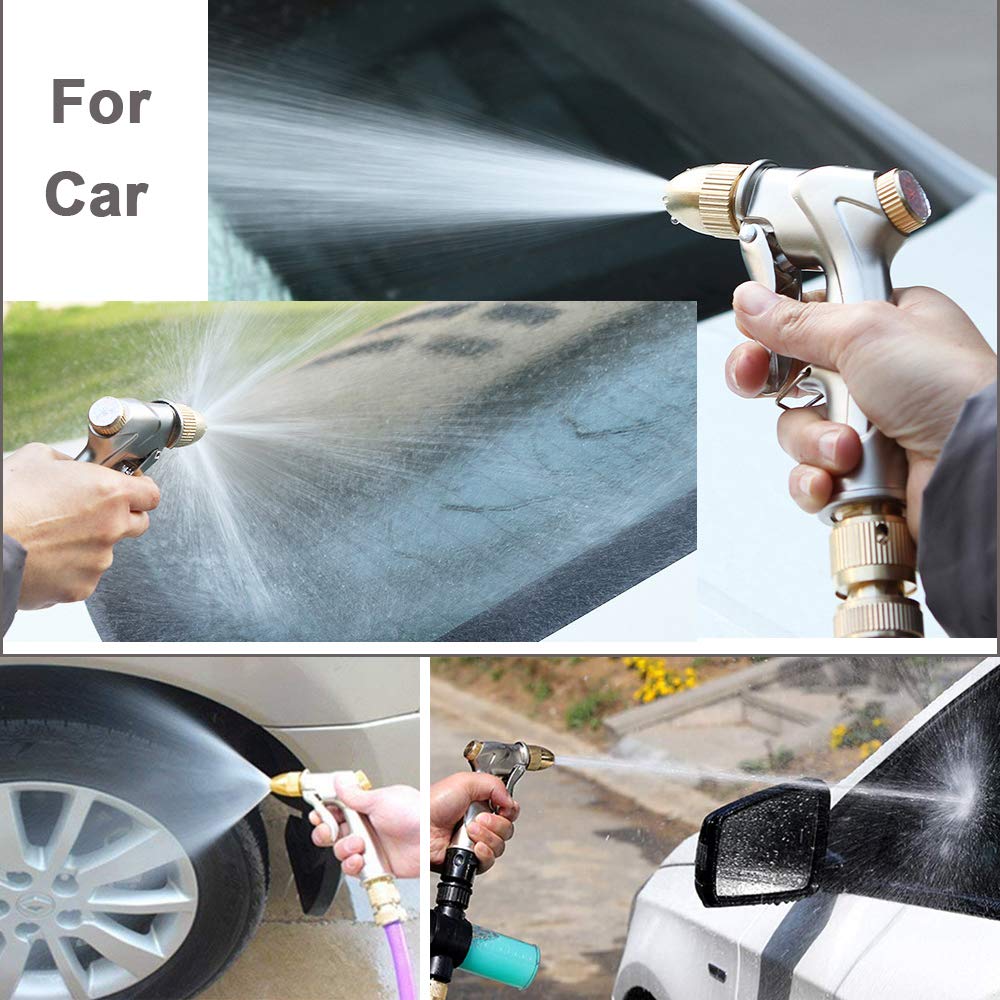 FANHAO Upgraded 100% Metal Garden Hose Nozzle Heavy Duty, High Pressure