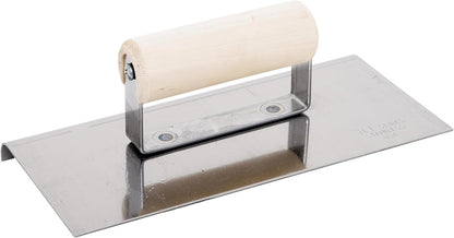 MARSHALLTOWN QLT Stainless Steel Hand Edgers, Wood Handle Material, 229mm Length, 76mm Width, 16mm Lip, 13mm Radius, Made In The USA, CE565S