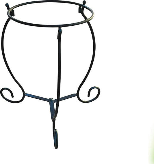 Lily's Home Metal Gazing Ball Stand for 8-10 inch Metal and Glass Garden Gazing Globes. Black.