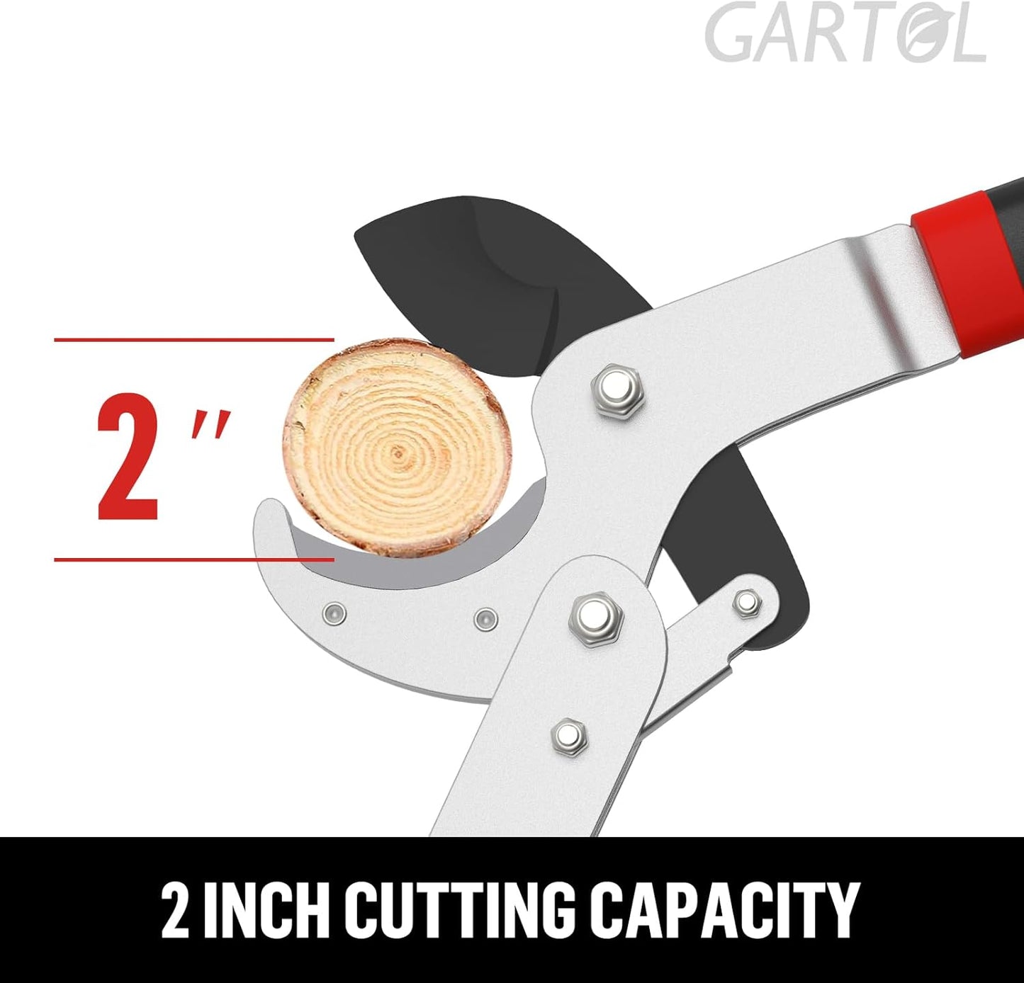 GARTOL Anvil Lopper, 29″ Heavy Duty Tree Branch Cutter (2″ Cutting Capacity), Compound Action for Effortless Cutting | Ergonomic Non-Slip Handles | Ideal for Tree Trimming & Garden Maintenance
