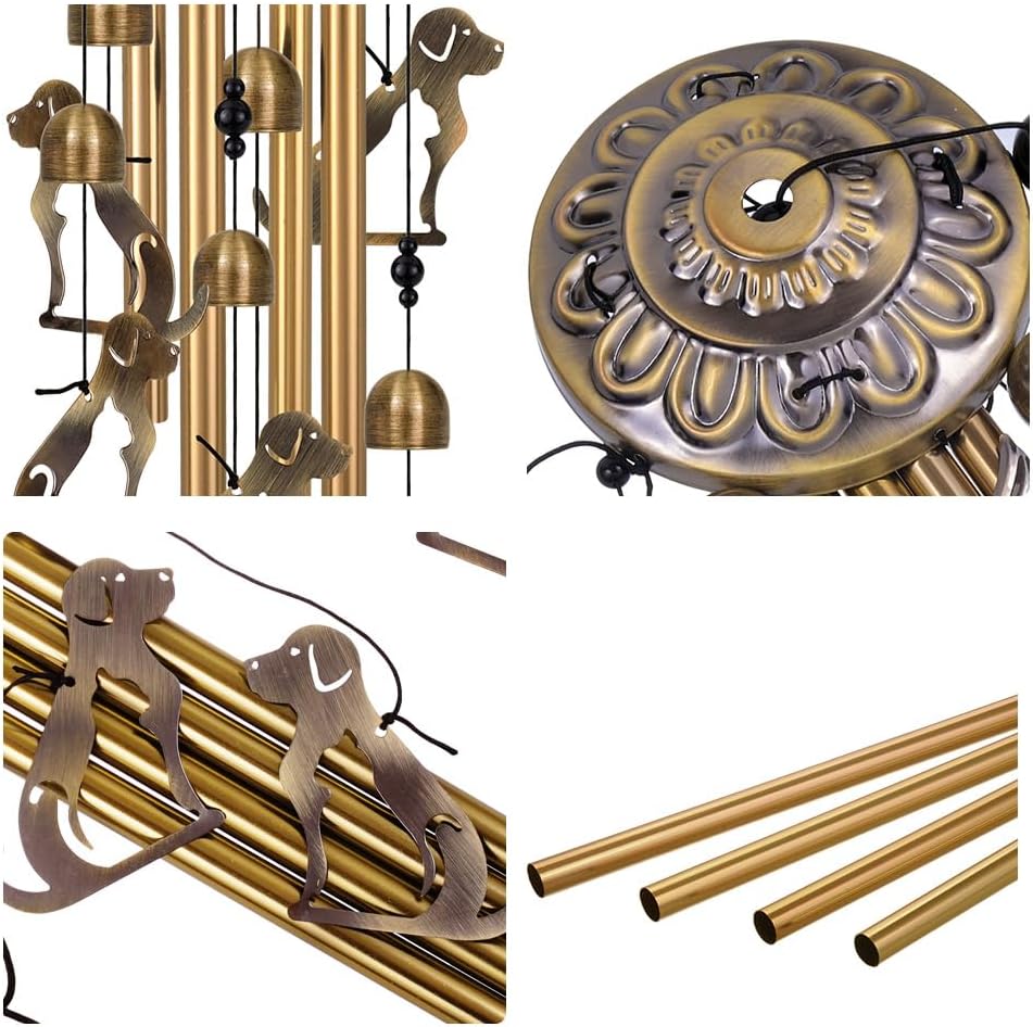 Outdoor Dog Wind Chimes Decor, Mobile Blessing Wind Bells Decorate, Sympathy Wind Catcher, Memorial Gifts for Mom, Grandma, Woman (Housewarming/Outside/Indoor/Home/Room/Porch/Yard/Garden Decoration)