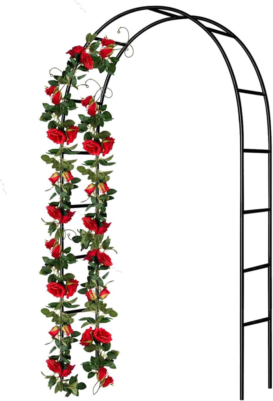 Iron Pergola Arbor Practical, 7.9 Feet High x 4.6 Feet Wide, Assemble Easily for Various Climbing Plant Wedding Garden Arch Bridal Party Decoration Wide Arbor