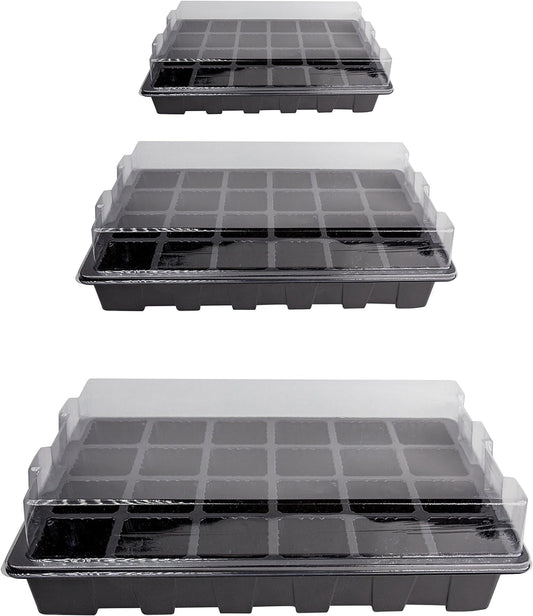 LOVEDAY 10 Pack -240 Cells -24 Grow Trays with Humidity Dome and Cell Insert - Mini Propagator for