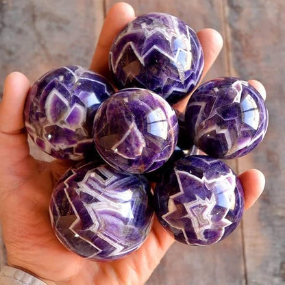 Natural Amethyst Crystal Ball,Amethyst Sphere Healing Crystal Ball with Stand (700g)…