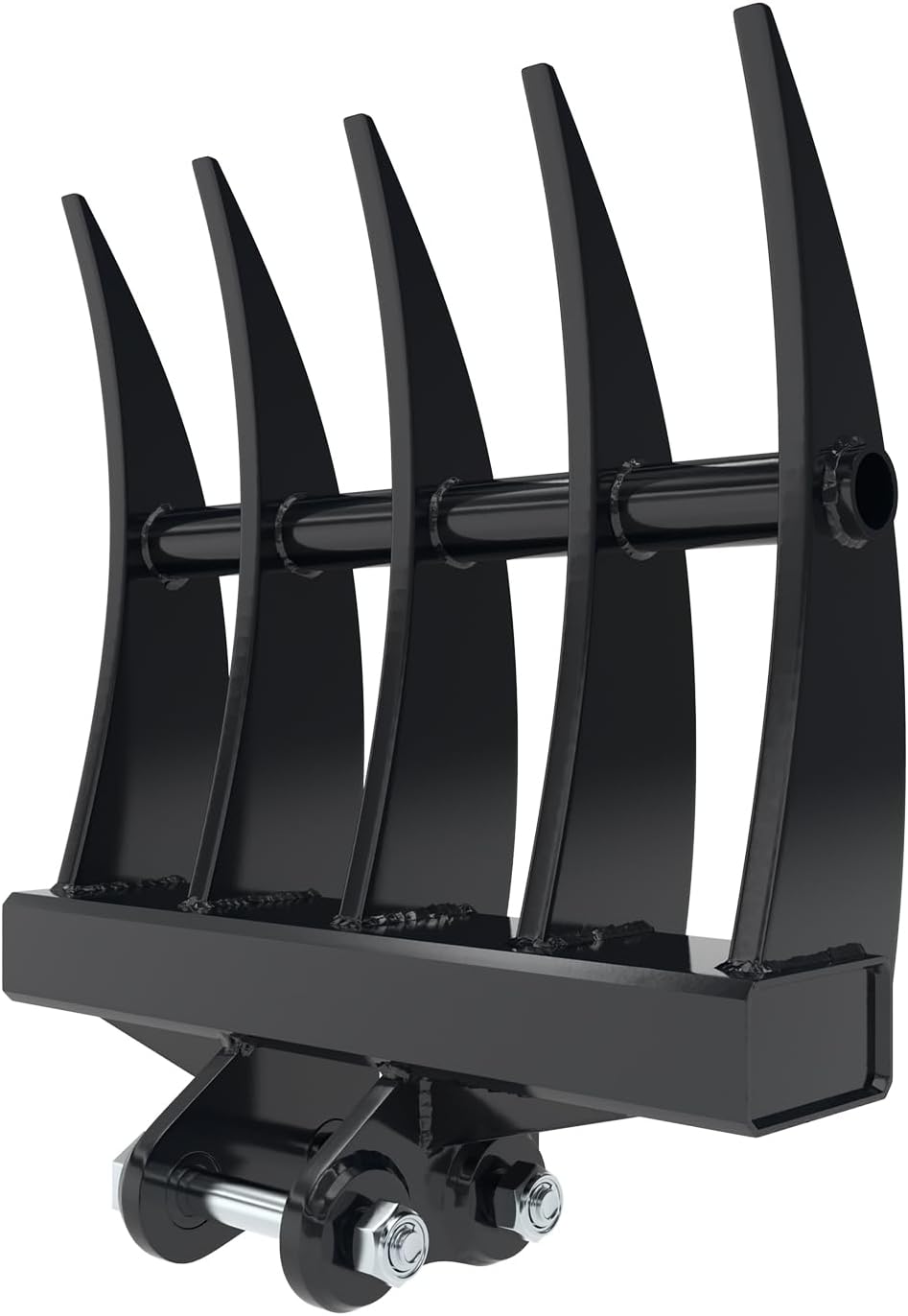 Mini Excavator Attachment Rake, Metal Wide Backhoe Rake Fit for 0.8T-1.5T Mini Excavators - Upgraded High-Thickness Steel‌ - Replace Hydraulic Tilt Excavator Attachment